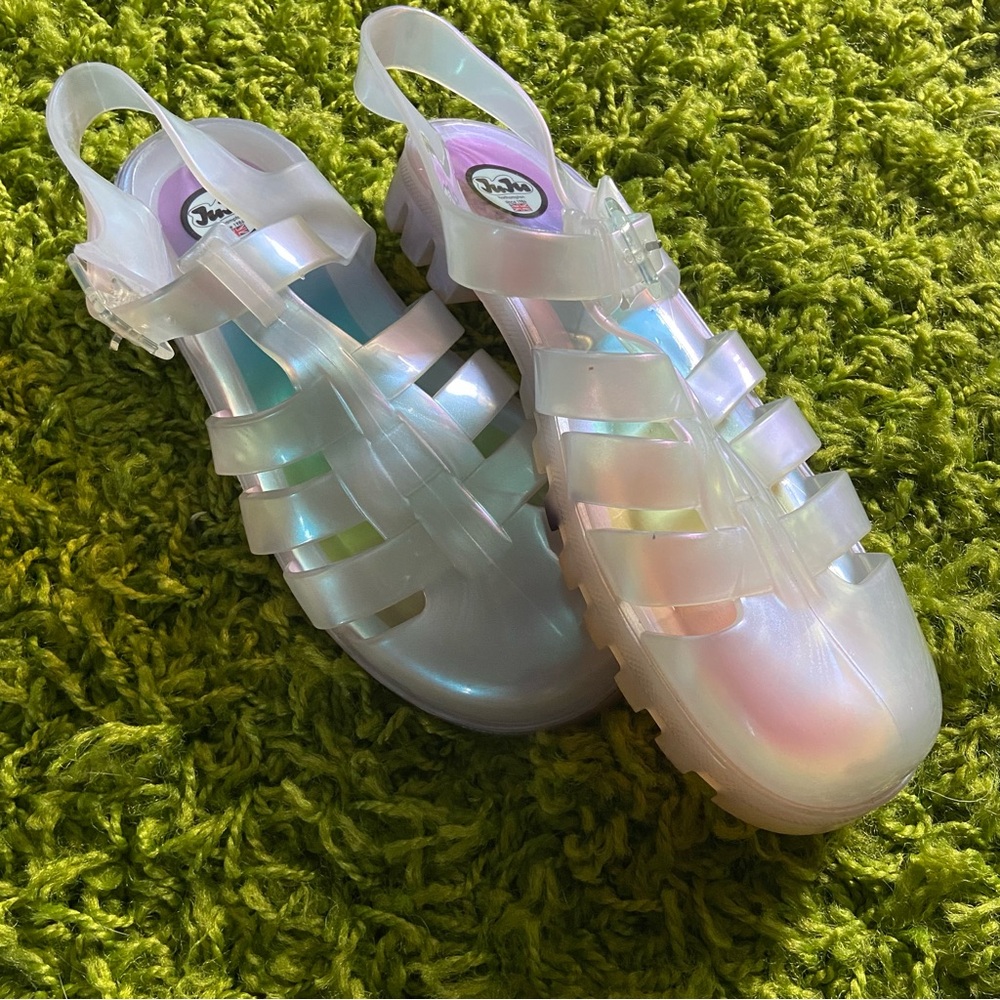 JuJu Iridescent Jelly Sandals
